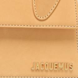 Jacquemus Light Brown Leather Le Chiquito Moyen Top Handle Bag