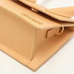 Jacquemus Light Brown Leather Le Chiquito Moyen Top Handle Bag