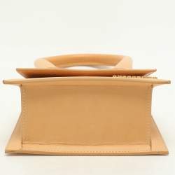 Jacquemus Light Brown Leather Le Chiquito Moyen Top Handle Bag