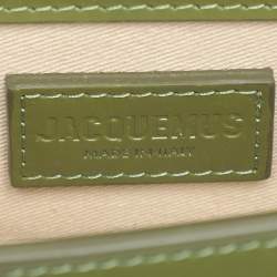 Jacquemus Green Leather Le Bambino Mini Top Handle Bag