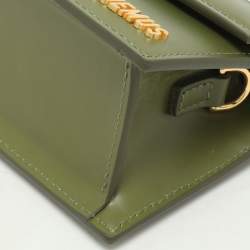 Jacquemus Green Leather Le Bambino Mini Top Handle Bag