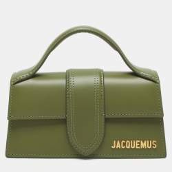 Jacquemus Green Leather Le Bambino Mini Top Handle Bag