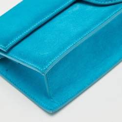 Pre Owned Jacquemus Blue Suede Le Bambino Long Shoulder Bag