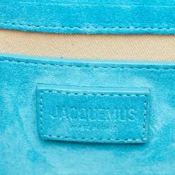 Pre Owned Jacquemus Blue Suede Le Bambino Long Shoulder Bag