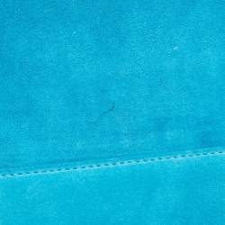 Pre Owned Jacquemus Blue Suede Le Bambino Long Shoulder Bag