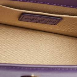 Pre Owned Jacquemus Purple Leather Le Chiquito Noeud Top Handle Bag