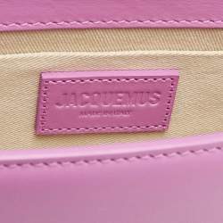 Pre Owned Jacquemus Pink Leather Long Le Chiquito Top Handle Bag