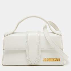 Jacquemus White Leather The Bambino Les Classiques Top Handle Bag