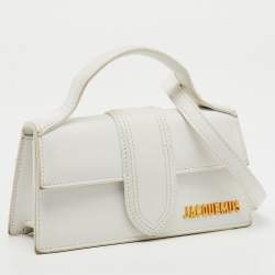 Jacquemus White Leather The Bambino Les Classiques Top Handle Bag