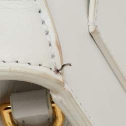 Jacquemus White Leather The Bambino Les Classiques Top Handle Bag