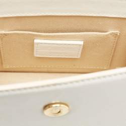 Jacquemus White Leather Le Chiquito Moyen Top Handle Bag