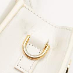 Jacquemus White Leather Le Chiquito Moyen Top Handle Bag