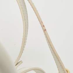 Jacquemus White Leather Le Chiquito Moyen Top Handle Bag