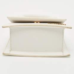Jacquemus White Leather Le Chiquito Moyen Top Handle Bag
