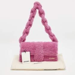 Jacquemus Pink Shearling Le Bambidou Shoulder Bag