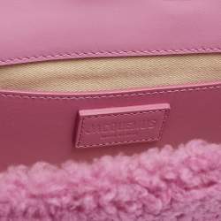 Jacquemus Pink Shearling Le Bambidou Shoulder Bag
