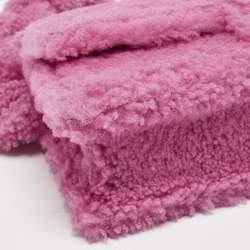 Jacquemus Pink Shearling Le Bambidou Shoulder Bag