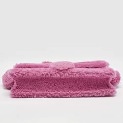 Jacquemus Pink Shearling Le Bambidou Shoulder Bag