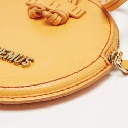 Jacquemus Orange Leather Le Pitchou Coin Purse