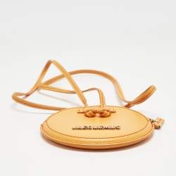 Jacquemus Orange Leather Le Pitchou Coin Purse