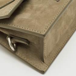 Jacquemus Olive Green Nubuck Leather Mini Le Chiquito Top Handle Bag