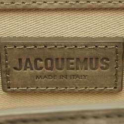 Jacquemus Olive Green Nubuck Leather Mini Le Chiquito Top Handle Bag