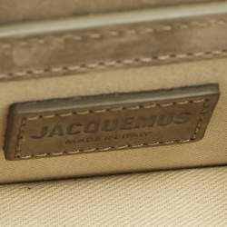 Jacquemus Olive Green Nubuck Leather Mini Le Chiquito Top Handle Bag