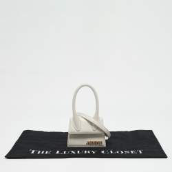 Jacquemus White Leather Mini Le Chiquito Top Handle Bag