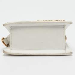 Jacquemus White Leather Mini Le Chiquito Top Handle Bag