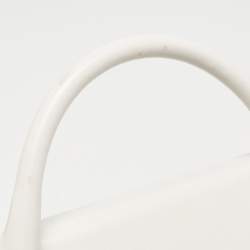 Jacquemus White Leather Long Le Chiquito Top Handle Bag