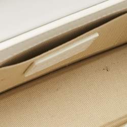 Jacquemus White Leather Long Le Chiquito Top Handle Bag