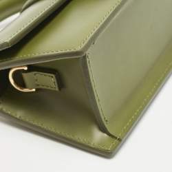 Jacquemus Olive Green Leather The Bambino Les Classiques Top Handle Bag
