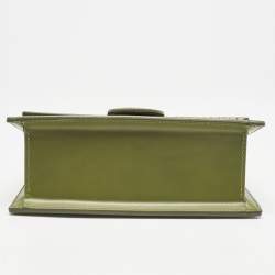 Jacquemus Olive Green Leather The Bambino Les Classiques Top Handle Bag