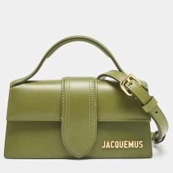 Jacquemus Olive Green Leather The Bambino Les Classiques Top Handle Bag