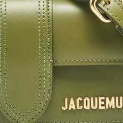 Jacquemus Olive Green Leather The Bambino Les Classiques Top Handle Bag