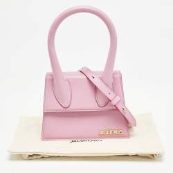 Jacquemus Pink Leather Le Chiquito Moyen Top Handle Bag