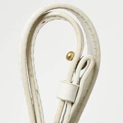 Jacquemus White Leather Le Chiquito Moyen Top Handle Bag