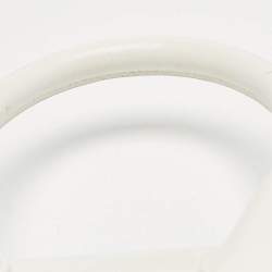 Jacquemus White Leather Le Chiquito Moyen Top Handle Bag