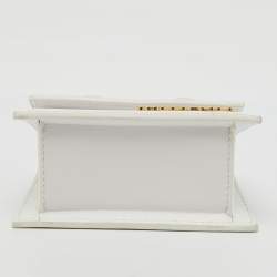 Jacquemus White Leather Mini Le Chiquito Top Handle Bag
