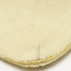 Jacquemus Yellow Calfhair and Leather Le Bisou Bag
