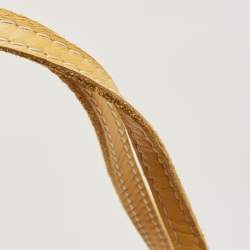 Jacquemus Beige/Yellow Straw and Leather Le Panier Soleil Basket Tote