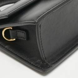 مملوكة مسبقًا Jacquemus Black Leather Mini Le Bambino Top Handle Bag