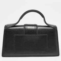 مملوكة مسبقًا Jacquemus Black Leather Mini Le Bambino Top Handle Bag