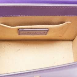 Jacquemus Purple Leather Le Chiquito Noeud Top Handle Bag