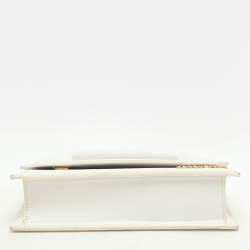 Jacquemus White Leather Long Le Chiquito Top Handle Bag