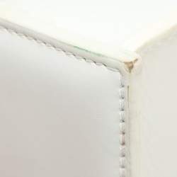 Jacquemus White Leather Long Le Chiquito Top Handle Bag