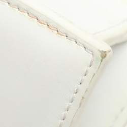 Jacquemus White Leather Long Le Chiquito Top Handle Bag