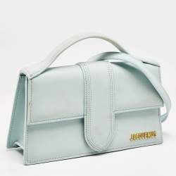 Jacquemus Light Blue Leather Large Le Bambino Top Handle Bag