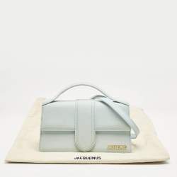 Jacquemus Light Blue Leather Large Le Bambino Top Handle Bag