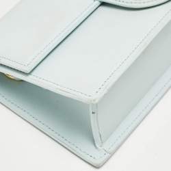 Jacquemus Light Blue Leather Large Le Bambino Top Handle Bag